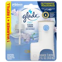 Kit Inicial de Aromatizador Elétrico Glade PlugIns Clean Linen 20 ml Kit Inicial de Aromatizador Elétrico Glade PlugIns Clean Linen 20 ml