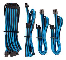 Kit inicial de cabos PSU Corsair Premium com capa individual em azul/preto