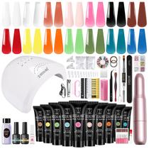 Kit inicial de gel para unhas Poly ROSALIND com 14 cores e 75 acessórios Kit inicial de gel para unhas Poly ROSALIND com 14 cores e 75 acessórios