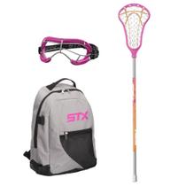 Kit Inicial de Lacrosse STX Exult Rise para Meninas Rosa
