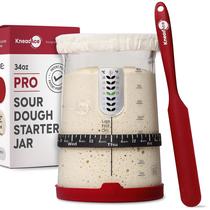 Kit inicial de massa fermentada KNEADACE Pro 1L com tampa e rastreador Kit inicial de massa fermentada KNEADACE Pro 1L com tampa e rastreador