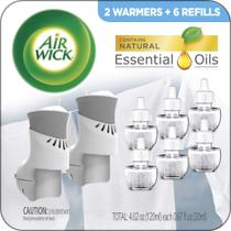 Kit inicial de óleo perfumado Air Wick Plug in 2 aquecedores e 6 recargas Kit inicial de óleo perfumado Air Wick Plug in 2 aquecedores e 6 recargas