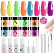 Kit inicial de pó para unhas Dip SUTOKAKA com 8 cores e ferramentas