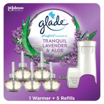 Kit inicial de purificador de ar Glade Plugins Lavender & Aloe Kit inicial de purificador de ar Glade Plugins Lavender & Aloe