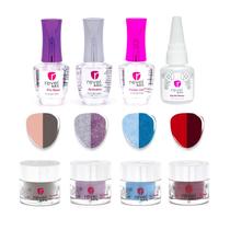 Kit inicial de unhas Revel Nail 4 Color Dip Powder com conjunto de líquidos