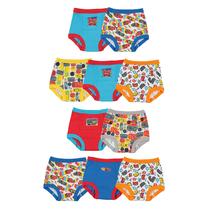 Kit inicial Disney Boys' Pixar Cars Toddler Potty com adesivos e tabela de rastreamento 18M, pacote com 10 calças de treino, tamanhos 18 M, 2T, 3T, 4T