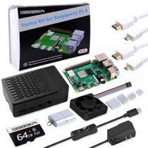 Kit inicial GeeekPi para Raspberry Pi 4 de 4 GB com estojo SD de 64 GB