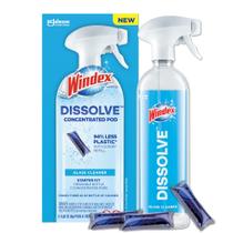 Kit inicial para limpador de vidros Windex Dissolve com 3 cápsulas