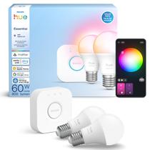 Kit Inicial Philips Hue Essential com Lâmpadas Inteligentes E26 Coloridas