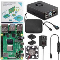 Kit inicial Vilros Raspberry Pi 4 de 4 GB com estojo refrigerado por ventilador