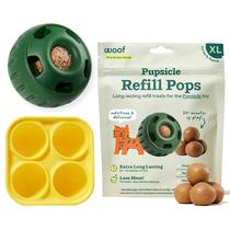Kit Inicial WOOF: Brinquedos Interativos, Moldes de Silicone e Guloseimas para Cães (25-75 Libras)