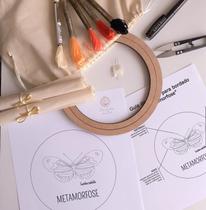 Kit iniciante completo para Bordar Risco desenho e Tutorial