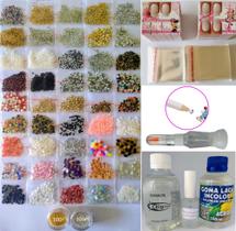 Kit Iniciante Completo Pedrarias para Joias de Unhas Decoração Nail Art - ref. 7070 - Pedrarias para Unhas