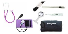 Kit Iniciante De Enfermagem 7 Peças Esfigmo, Rappaport, Garrote, Lanterna Bioland, Termometro, Relogio Lapela, Estojo Kit Iniciante De Enfermagem 7 Peças Esfigmo, Rappaport, Garrote, Lanterna Bioland, Termometro, Relogio Lapela, Estojo