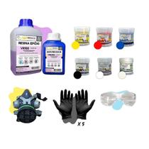 Kit Iniciante Para Resinagem Vr100 1kg + EPI'S Vip Resinas