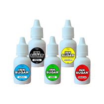 Kit Ink Sugar -5 Cores Preto, Verde, Vermelho, Azul, Amarelo - 15ml