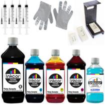 Kit Inkcor Recarga Cartuchos 500ml no Total Compatível com HP 664 662 122 901 74 60 21 56 74 Tinta Corante