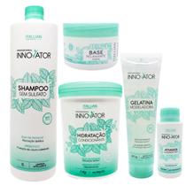 Kit Innovator Shampoo 1L Mascara, Gelatina, Base G Ativador