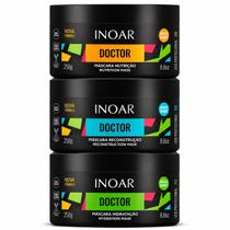 Kit Inoar Cronograma Capilar Doctor 250g Tratamento Profundo Cabelos Saudáveis