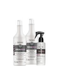 Kit Inoar Força e Brilho Shampoo 1 litro + Condicionador 800ml + Leave-in 200ml