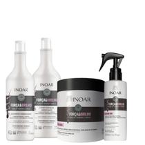 Kit Inoar Força e Brilho Shampoo 1 litro + Condicionador 800ml + Máscara 500g + Leave-in 200ml