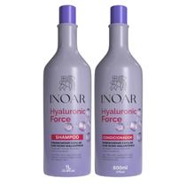 Kit Inoar Hyaluronic Force Shampoo 1 litro + Condicionador 800ml Kit Inoar Hyaluronic Force Shampoo 1 litro + Condicionador 800ml