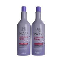 Kit Inoar Hyaluronic Force Shampoo 1L + Condicionador 800ml Kit Inoar Hyaluronic Force Shampoo 1L + Condicionador 800ml
