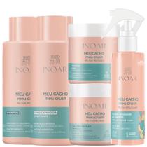 Kit Inoar Meu Cacho, Meu Crush Sh 500ml + Cond 500ml + Másc 500g + Gelatina 500g + Fluido 200ml