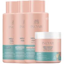 Kit Inoar Meu Cacho, Meu Crush Sh 500ml + Cond 500ml + Máscara 500g + Creme de Pentear 500ml
