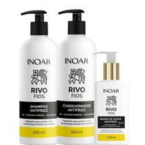Kit Inoar Rivo Fios shampoo 500ml + cond 500ml + blend de óleos 120ml