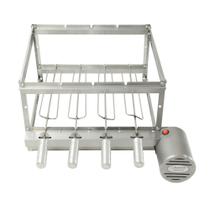 Kit Inox Elétrico Giratório Direito Churrasqueira Gira 4 Espetos Bi Volts - Brasa Grill