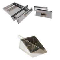 Kit Inox Gaveta Cinzas E Pá Cinzas, Para Churrasqueiras Kit Inox Gaveta Cinzas E Pá Cinzas, Para Churrasqueiras
