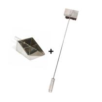 Kit Inox Pá De Cinza E Vassoura Piaçava, Limpeza Forno Piz