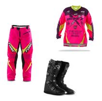 Kit Insane X Rosa Amarelo 3 Itens Camisa Calça e Bota (Camisa G Calça 44 Bota 42) Kit Insane X Rosa Amarelo 3 Itens Camisa Calça e Bota (Camisa G Calça 44 Bota 42)