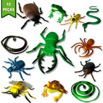 Kit Insetos De Brinquedo De Mentira Animais De Plástico
