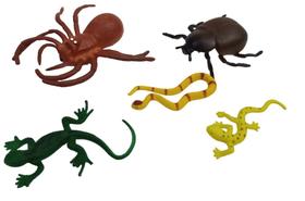 Kit insetos em miniatura aranha salamandra besouro cobra lagarto susto halloween brinquedo menino