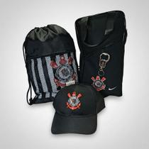 Kit Inspirado No Corinthians Boné + Mochila + Necessaire