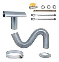 Kit Instalação Aquecedor A Gás Com Duto E Chaminé 60mm