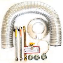Kit Instalação Aquecedor A Gás Duto 100mm X 3mt Comprimento