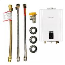 Kit Instalação Aquecedor Gás Mais Segurança 30cm 1/2 Haenke