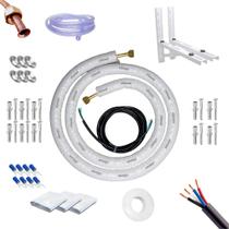 Kit Instalação Ar Condicionado 1/4 x 5/8 7 Metros Com Suporte 600