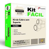 Kit Instalação Ar Condicionado Inverter Sem Suporte 9000 12000 btus 2 metros