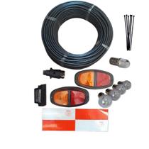 Kit Instalação Carretinha Lanterna Canoinha Com Lâmpadas Led
