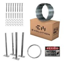 Kit Instalação Completo Cerca Concertina Arame 30cm 10 Metros P/ Muro Kit Instalação Completo Cerca Concertina Arame 30cm 10 Metros P/ Muro