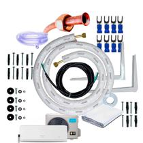 Kit Instalação Completo P/ Ar-Condicionado Split HW Inverter Springer Midea Xtreme Save Connect 9.000 BTU 3m Com Suporte