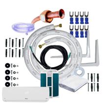 Kit Instalação Completo Para Ar Condicionado Philco Eco Split Inverter Frio 18000 Btus 3 Metros Com Suporte Condensadora