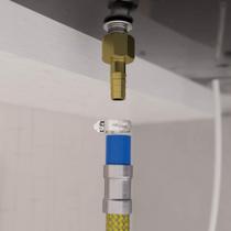 Kit Instalação Cooktop com Cabo Flexível 1,20m Ponta Azul e Registro de Bloqueio - 180309-66 - BLUKIT