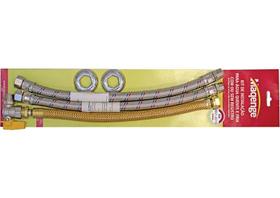 Kit instalação de Água Quente e Fria com Flexível Tomback e Registro - Maqenge - TECNOLAR