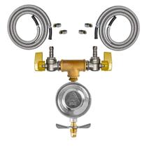 Kit Instalação Fogão e Forno Válvula Duas Saídas Gás 3m e 3m Kit Instalação Fogão e Forno Válvula Duas Saídas Gás 3m e 3m