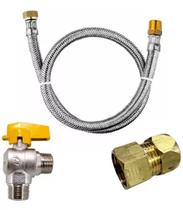 Kit Instalação Gás Encanado Mangueira 1 Metro Fogão Cooktop Kit Instalação Gás Encanado Mangueira 1 Metro Fogão Cooktop